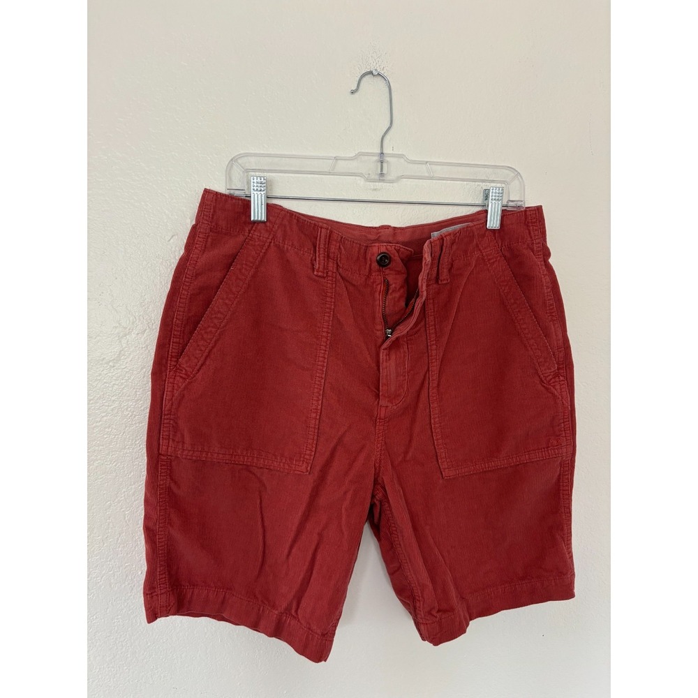Outerknown Shorts 32 rust Seventyseven Cord Utility 8" Pockets 70s Surf Retro - Picture 6 of 16